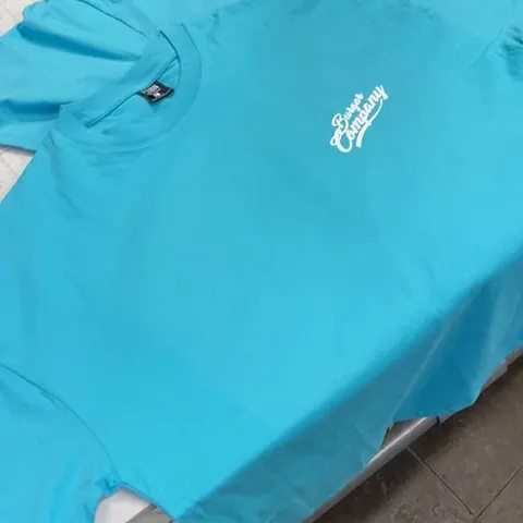 Lichtblauw shirt met bedrukt logo